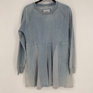 American Eagle Outfitters Light Blue Mini Dress Sweatshirt